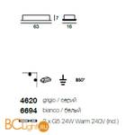 Настенно-потолочный светильник Linea Light Window 6694 - Схема