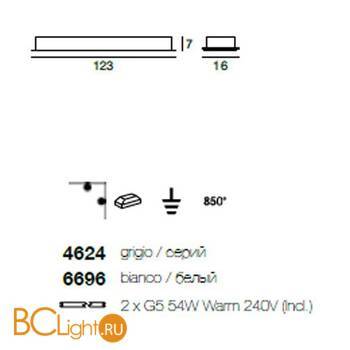 Настенно-потолочный светильник Linea Light Window 6696 - Схема