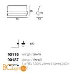 Бра Linea Light Modern collection 90116 - Схема