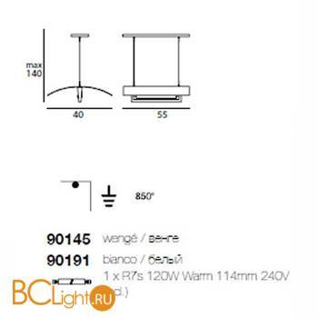Подвесной светильник Linea Light Modern collection 90145 - Схема