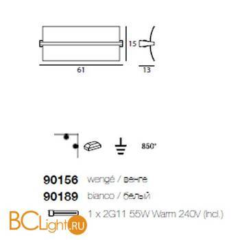 Настенный светильник Linea Light Wood 90189 - Схема