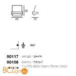 Настенный светильник Linea Light Wood 90117 - Схема