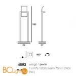 Напольный светильник Linea Light Wood 4893 - Схема