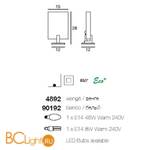 Настольная лампа Linea Light Wood 90192 - Схема