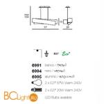 Подвесной светильник Linea Light Zig zag 6991 - Схема