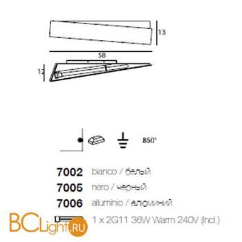 Настенный светильник Linea Light Zig Zag 7006 - Схема