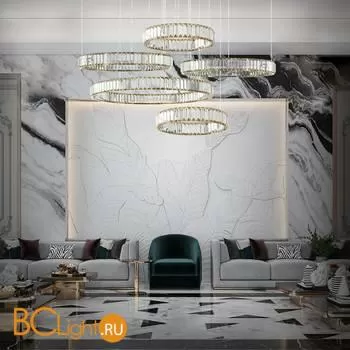 Подвесной светильник LOFT IT crystal ring 10135/5 Gold - Фото 1