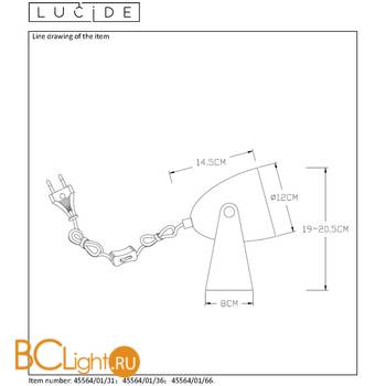Настольная лампа Lucide Chago 45564/01/31 - Схема