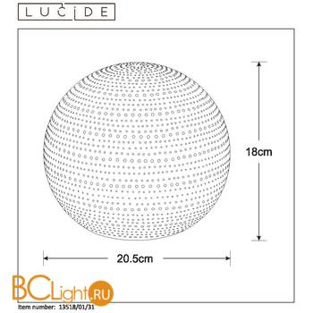 Настольная лампа Lucide Globi 13518/01/31 - Схема