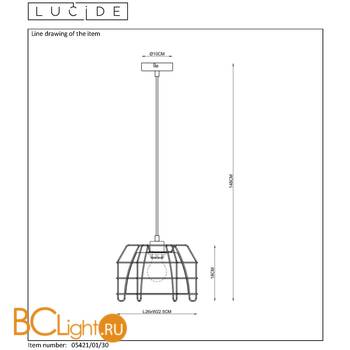 Подвесной светильник Lucide Grid 05421/01/30 - Схема