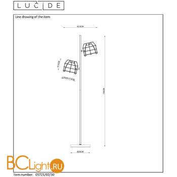 Торшер Lucide Grid 05721/02/30 - Схема