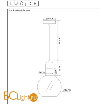Подвесной светильник Lucide Julius 34438/20/65 - Схема