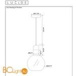 Подвесной светильник Lucide Julius 34438/20/65 - Схема