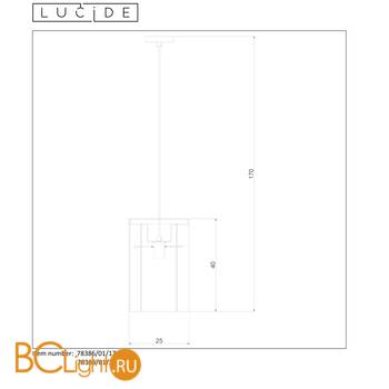 Подвесной светильник Lucide Julot 78386/01/30 - Схема
