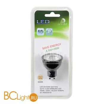 Лампа Lucide GU10 4,5W 220V 3000K 320Lm 49000/05/30