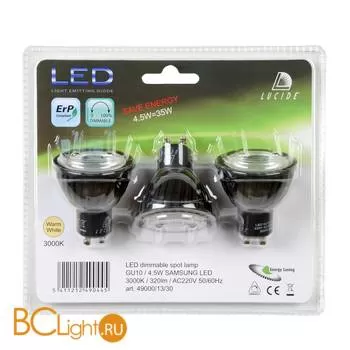 Лампа Lucide GU10 4,5W 220V 3000K 320Lm 49000/13/30