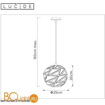 Подвесной светильник Lucide Malunga 21415/25/36 - Схема