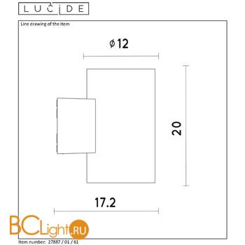 Настенный светильник Lucide Mart 27887/01/61 - Схема