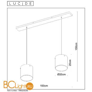 Подвесной светильник Lucide Owino 74402/02/65 - Схема