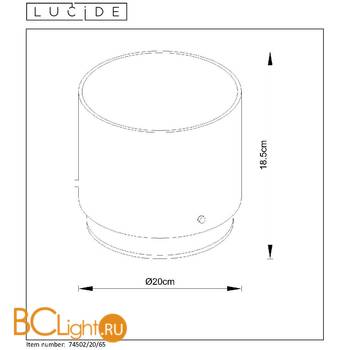 Настольная лампа Lucide Owino 74502/20/65 - Схема