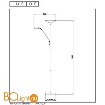 Торшер Lucide Zenith 19791/24/30 - Схема