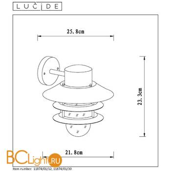 Настенный светильник Lucide Zico 11874/01/12 - Схема