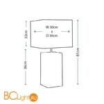 Настольная лампа Lui's Collection Alba LUI/ALBA ROUGE + LUI/LS1016 - Схема