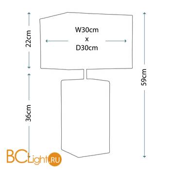 Настольная лампа Lui's Collection Alba LUI/ALBA CREAM + LUI/LS1015 - Схема