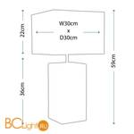 Настольная лампа Lui's Collection Alba LUI/ALBA CREAM + LUI/LS1015 - Схема