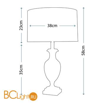 Настольная лампа Lui's Collection Antonia LUI/ANTONIA + LUI/LS1023 - Схема