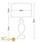 Настольная лампа Lui's Collection Antonia LUI/ANTONIA + LUI/LS1023 - Схема