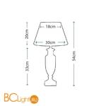 Настольная лампа Lui's Collection Aphrodite LUI/APHRODITE SM + LUI/LS1052 - Схема