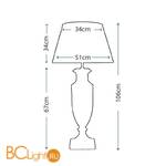 Настольная лампа Lui's Collection Aphrodite LUI/APHRODITE LG + LUI/LS1066 - Схема