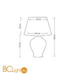 Настольная лампа Lui's Collection Arum Lily LUI/ARUM LILY - Схема