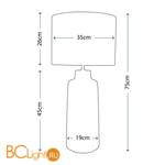 Настольная лампа Lui's Collection Bacari LUI/BACARI LRG + HQ/DR35-3414 - Схема