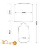 Настольная лампа Lui's Collection Bacari LUI/BACARI SM + HQ/DR30-7459 - Схема