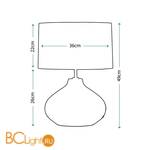 Настольная лампа Lui's Collection Bailey LUI/BAILEY + LUI/LS1027 - Схема