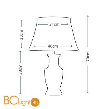 Настольная лампа Lui's Collection Blue Hexagon Vase LUI/BLUE HEX + LUI/LS1039 - Схема