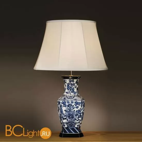 Настольная лампа Lui's Collection Blue Hexagon Vase LUI/BLUE HEX + LUI/LS1039