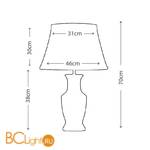 Настольная лампа Lui's Collection Blue Hexagon Vase LUI/BLUE HEX + LUI/LS1039 - Схема