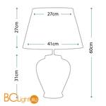 Настольная лампа Lui's Collection Brown-Gold Leaves LUI/LEAVES BR/GL + LUI/LS1037 - Схема