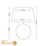 Настольная лампа Lui's Collection Caesar LUI/CAESAR SIL + LUI/LS1019 - Схема