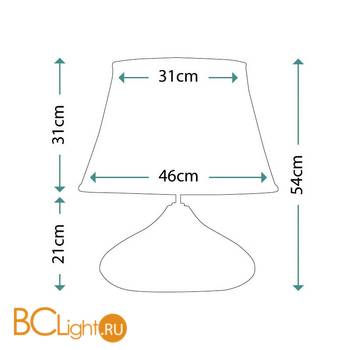 Настольная лампа Lui's Collection Columbus LUI/COLUMBUS SPI + LUI/LS1039 - Схема