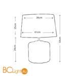 Настольная лампа Lui's Collection Columbus LUI/COLUMBUS TAL + LUI/LS1107 - Схема