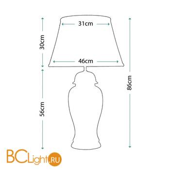 Настольная лампа Lui's Collection Crackle LUI/IVORY CRA LG + LUI/LS1051 - Схема