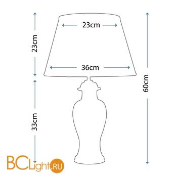 Настольная лампа Lui's Collection Crackle LUI/IVORY CRA SM + LUI/LS1004 - Схема