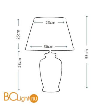 Настольная лампа Lui's Collection Etched Birds LUI/ETCHED BIRDS + LUI/LS1119 - Схема