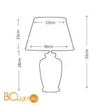 Настольная лампа Lui's Collection Etched Birds LUI/ETCHED BIRDS + LUI/LS1119 - Схема