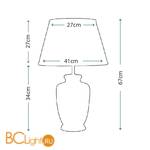 Настольная лампа Lui's Collection Gold Birds and Berries LUI/GOLD BIRDS + LUI/LS1040 - Схема