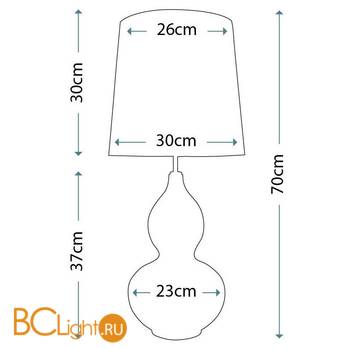 Настольная лампа Lui's Collection Gourd LUI/LAPIS GOURD + HQ/TD30-2134 - Схема